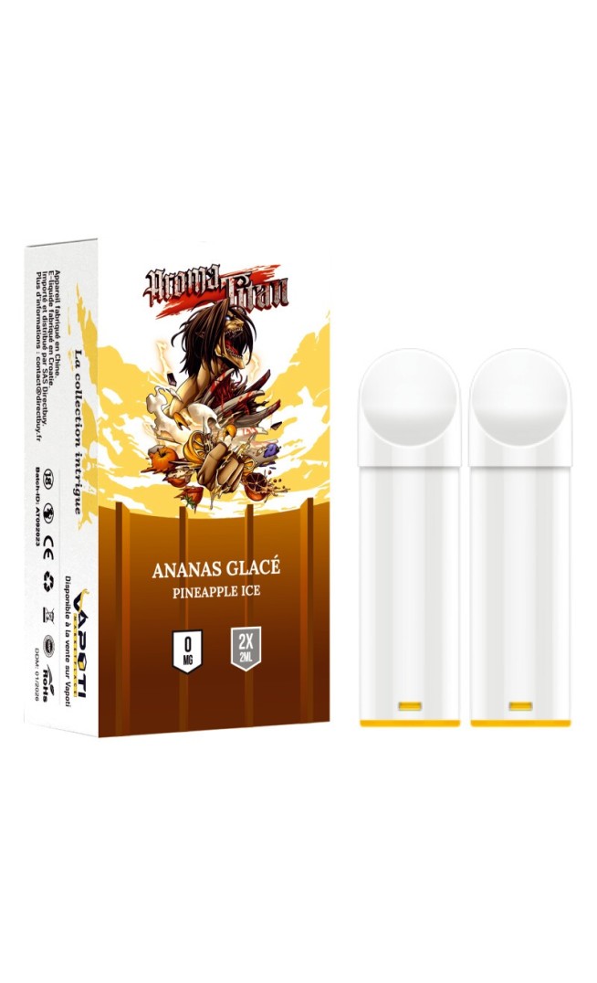 Ananas glacé - Pineaple ice - Recharges 2 capsules Pod Aromatitan