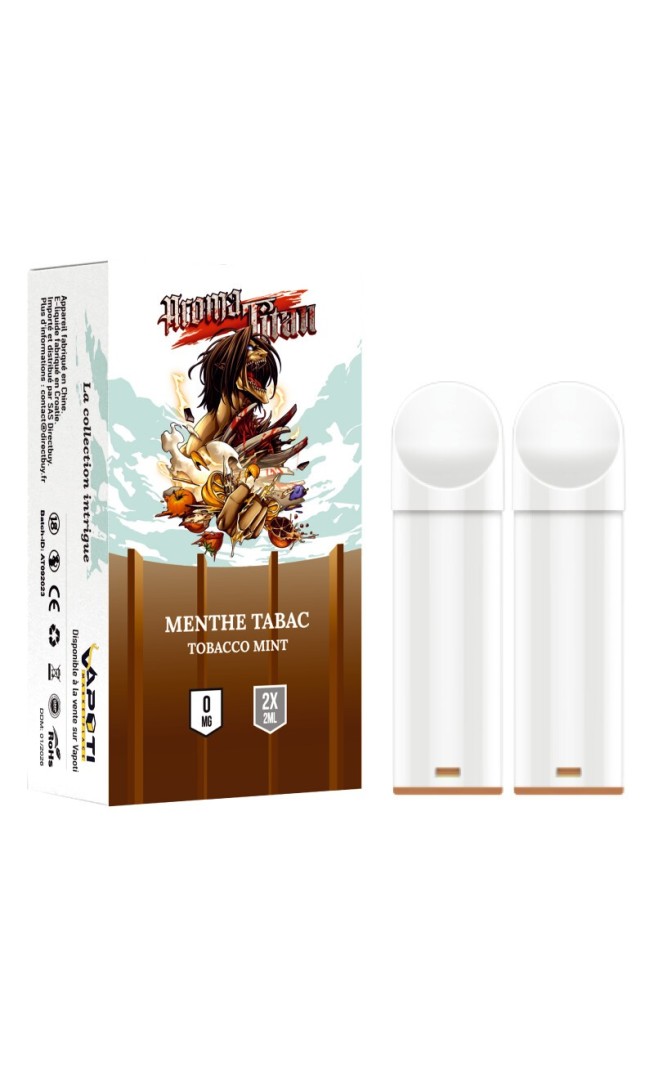 Menthe Tabac - Tobacco mint - Recharges 2 capsules Pod Aromatitan