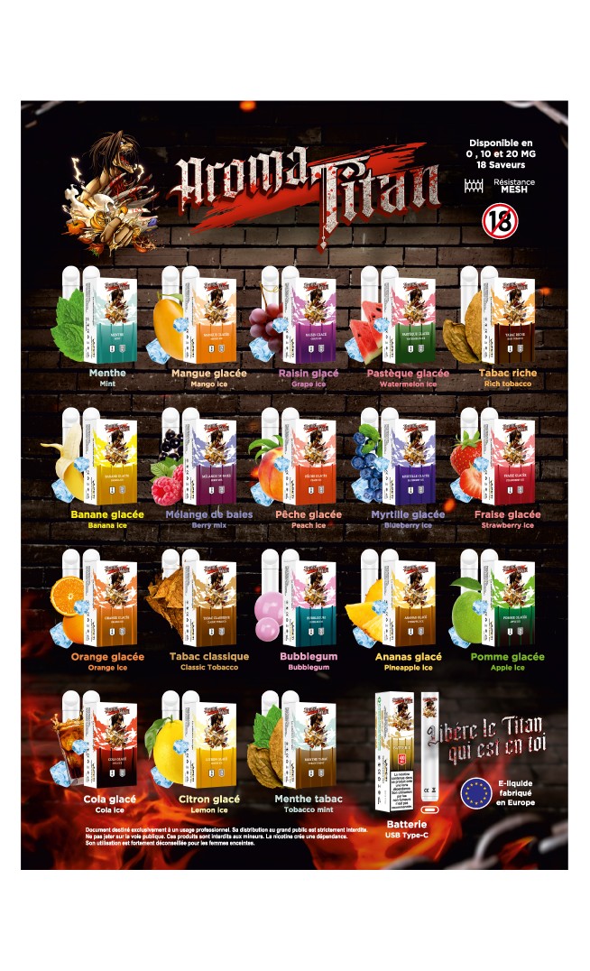 Pack Implantation AromaTitan - Paiement à 90 jours - Reprise des invendus- Offre réservée uniquement aux buralistes*