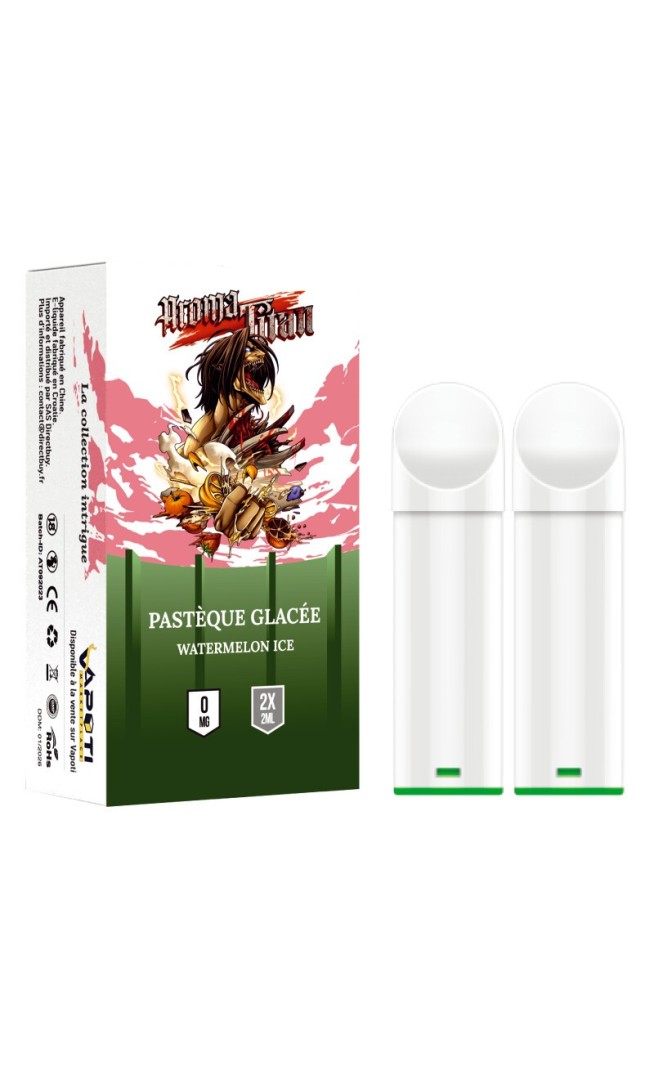 Pastèque Glacée - Watermelon ice - Recharges 2 capsules Pod Aromatitan