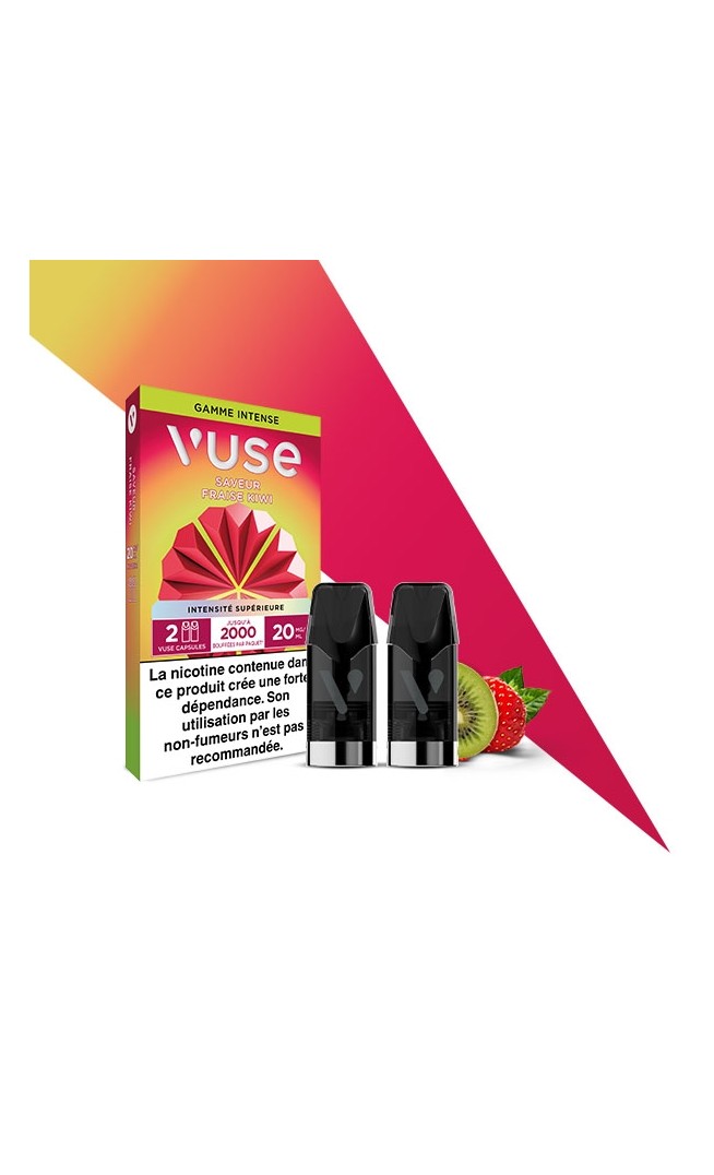 Fraise Kiwi Recharges Reload 1000 - 2 capsules VUSE