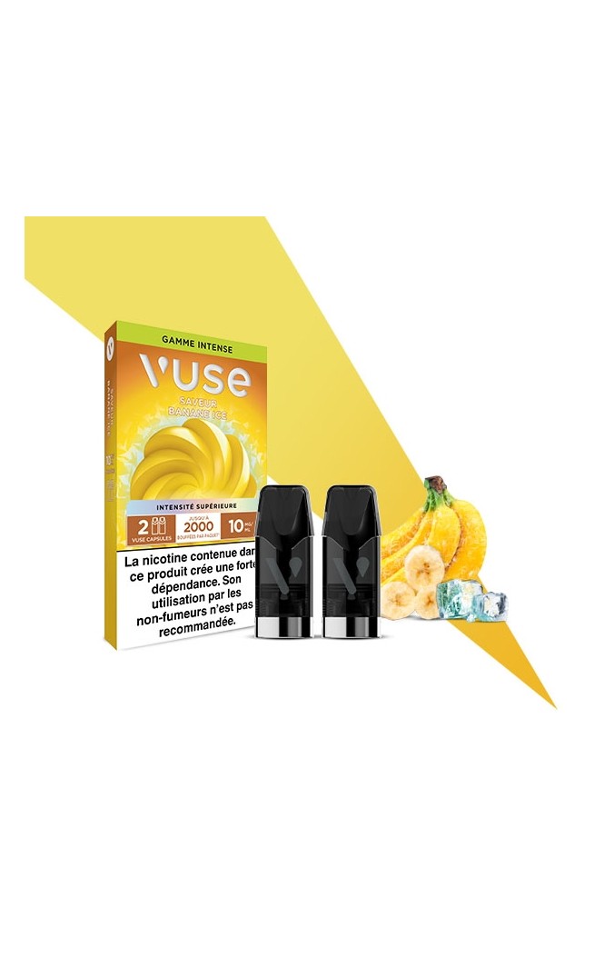 Banane Ice Recharges Reload 1000 - 2 capsules VUSE