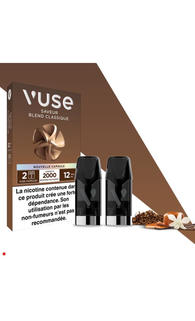 Blend Classique Recharges Reload 1000 - 2 capsules VUSE