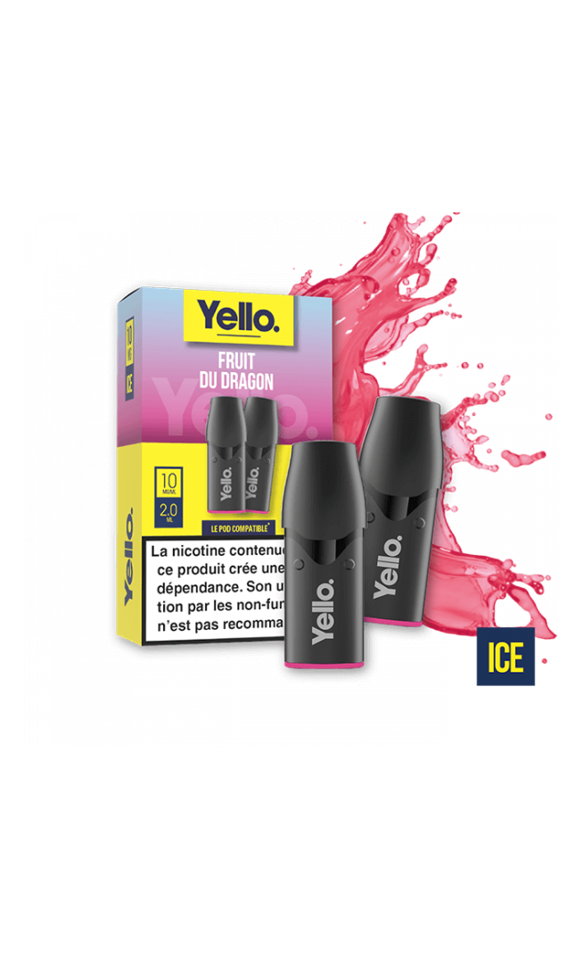 Fruit du Dragon Ice - 2 Pods Yello