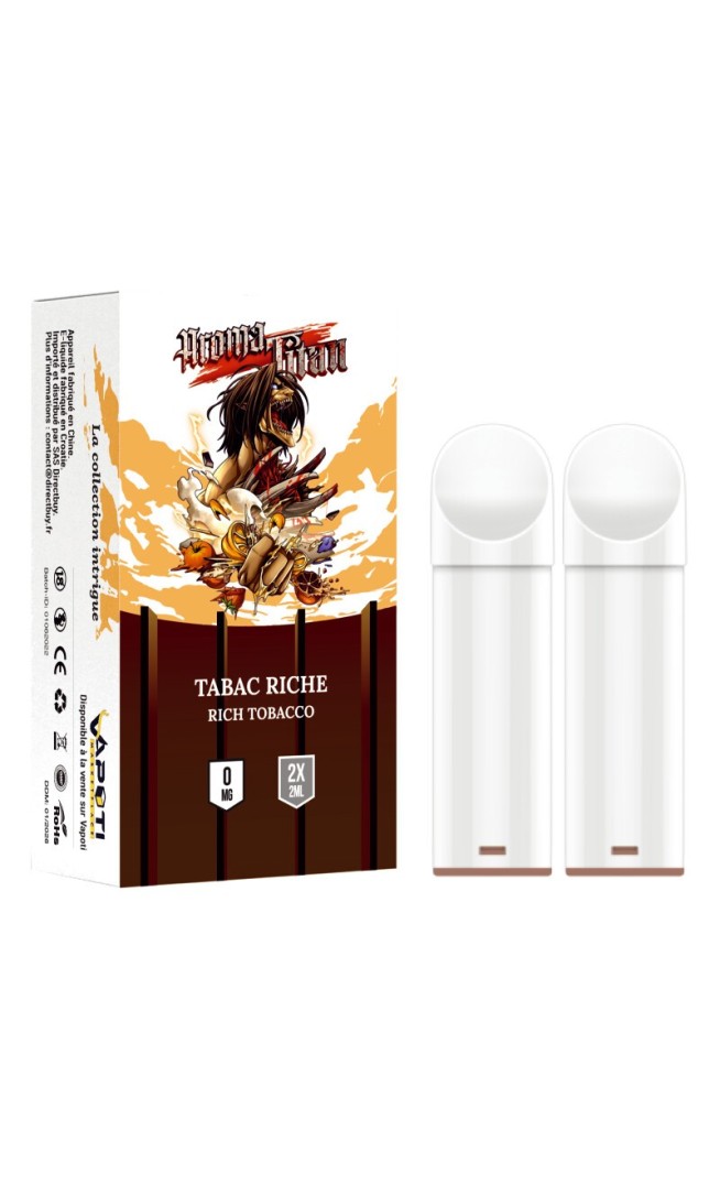 Tabac Riche -Rich tobacco - Recharges 2 capsules Pod Aromatitan