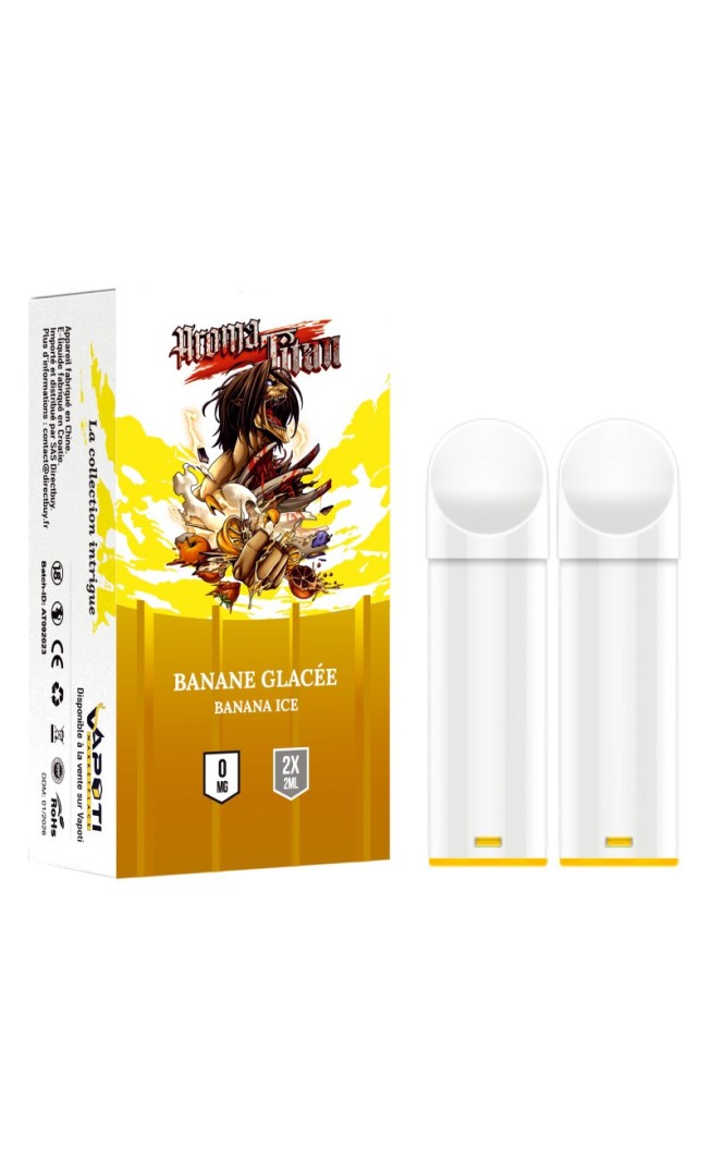 Banane Glacée -  Banana ice - Recharges 2 capsules Pod Aromatitan
