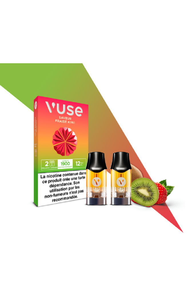 Fraise Kiwi Recharges ePod - 2 capsules VUSE
