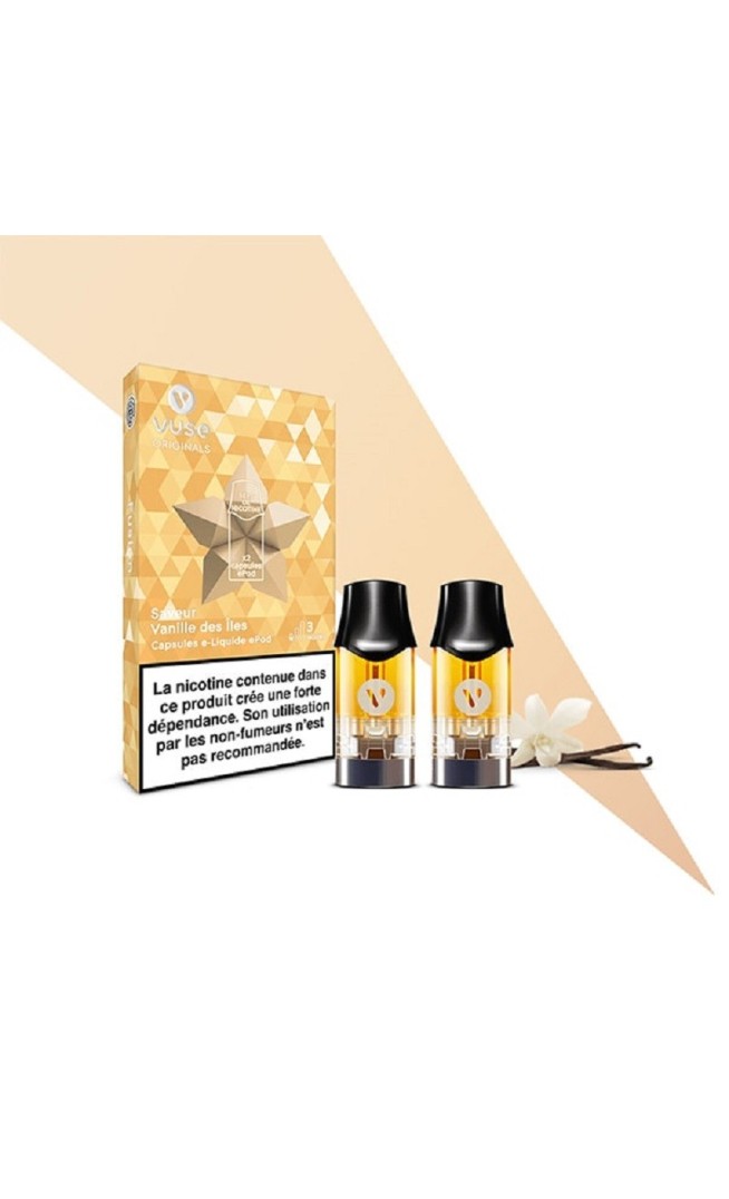 Vanille des îles Recharges ePod - 2 Capsules VUSE