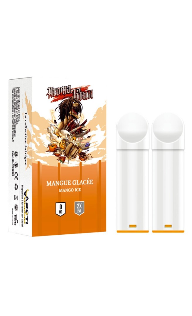 Mangue Glacée - Mango ice -Recharges  2 capsules Pod Aromatitan